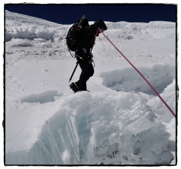 encontrar ruta entre las grietas @ Cotopaxi