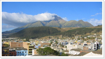 Imbabura seen from Otavalo