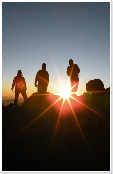 puesta del sol @ Altar en el Parque Nacional Sangay